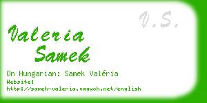 valeria samek business card